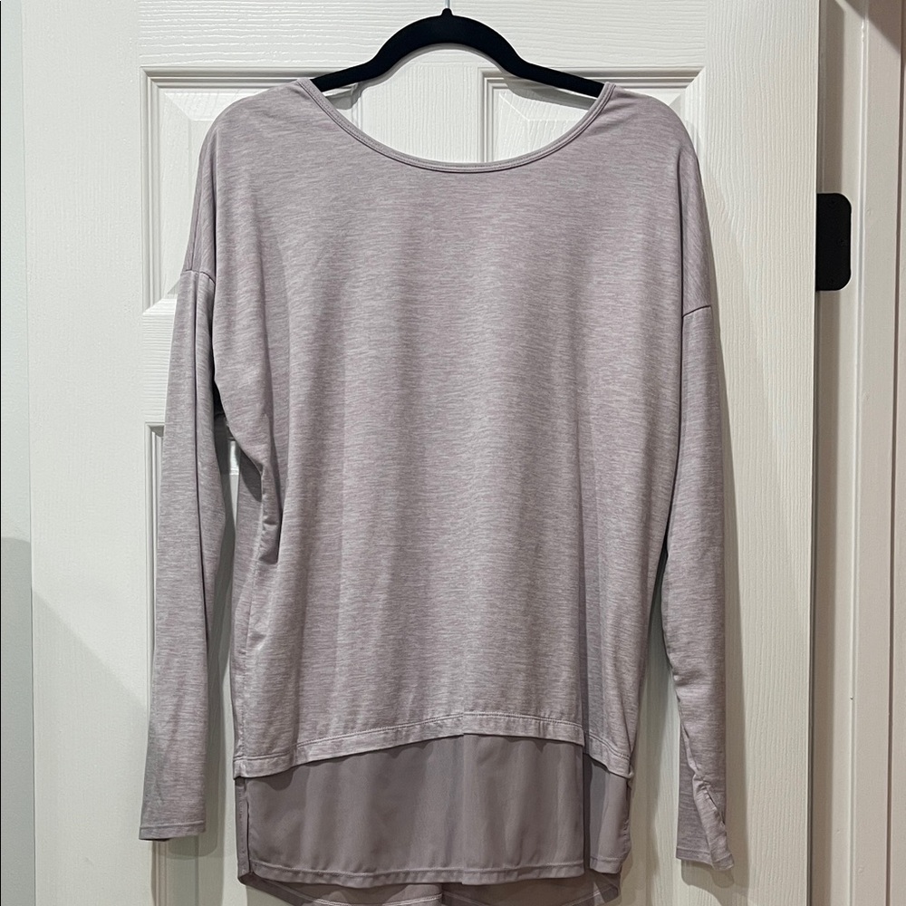 🌷3 Tops for $18 - Danskin Now Light Lavender LS Layered Hem Top, Sz.S
